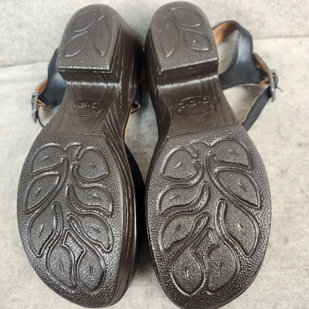 New Women’s b.o.c. Black Faux Leather Mary Jane Clogs ‘Jasmine’ Size 7